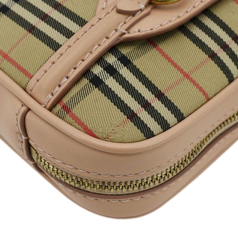 Burberry  1983 Knight Check Link Leather Crossbody Belt Bag Pink - Picture 5 of 12